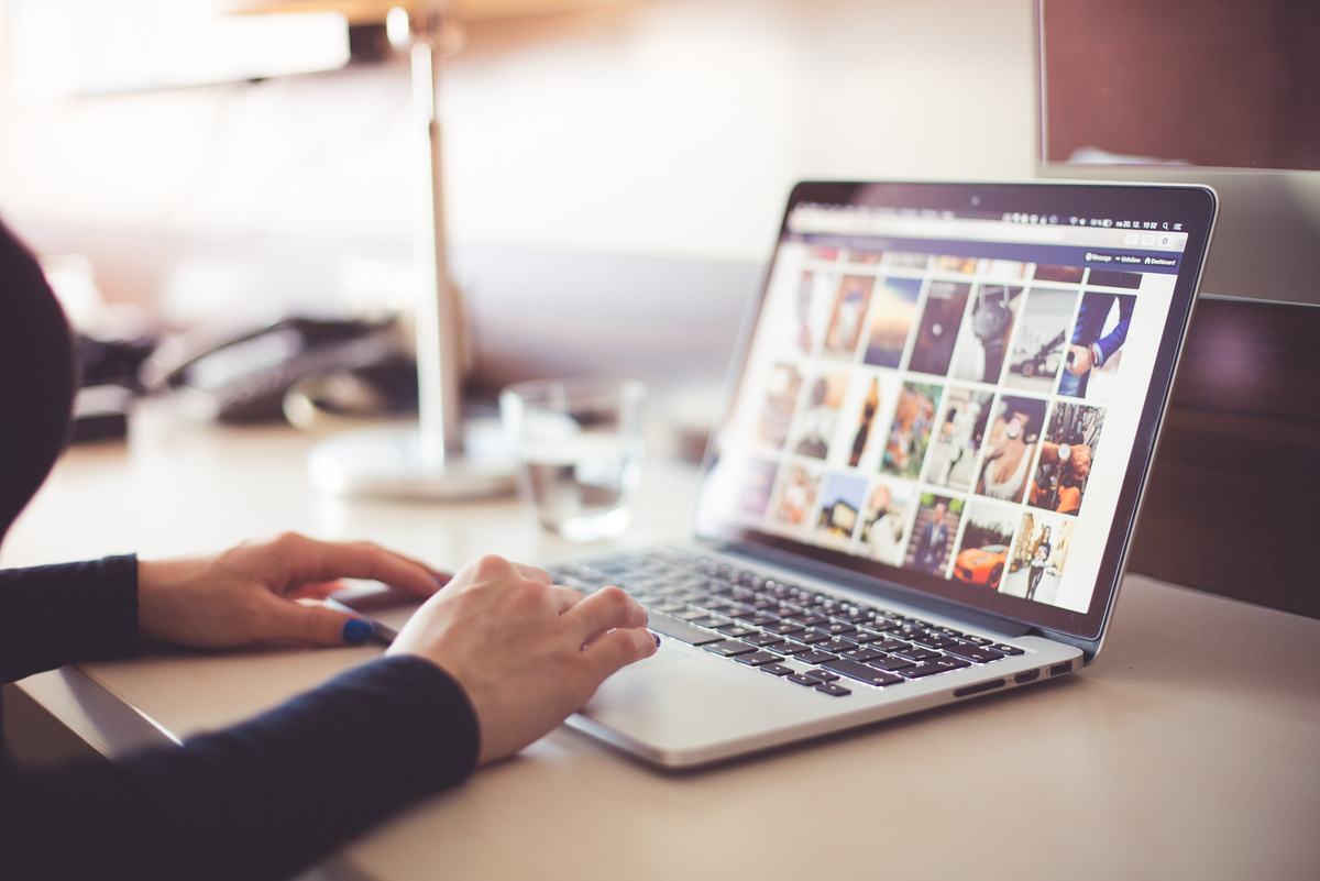 Person Using Laptop